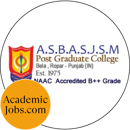 Amar Shaheed Baba Ajit Singh Jujhar Singh Memorial College Jobs